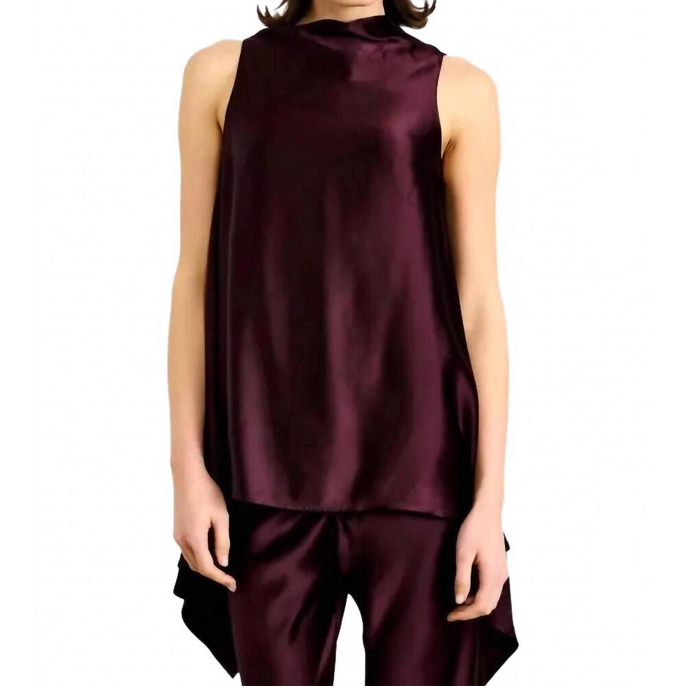 NEW LINE AND DOT petrea top in aubergine/maroon
